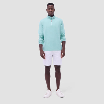 Bugatchi UV50 Performance Quarter-Zip Pullover Menthol