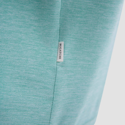 Bugatchi UV50 Performance Quarter-Zip Pullover Menthol