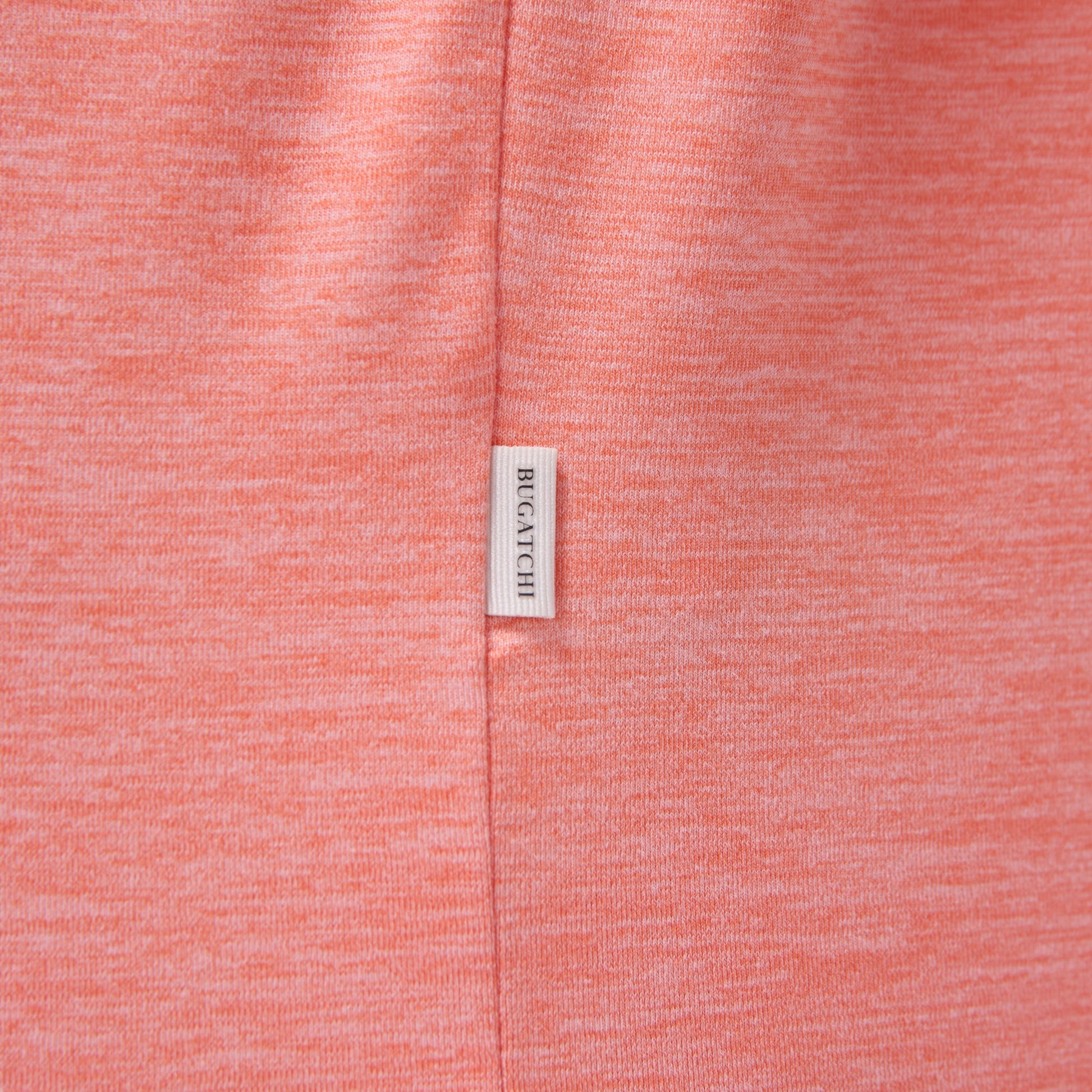 Bugatchi UV50 Performance Quarter-Zip Pullover Papaya