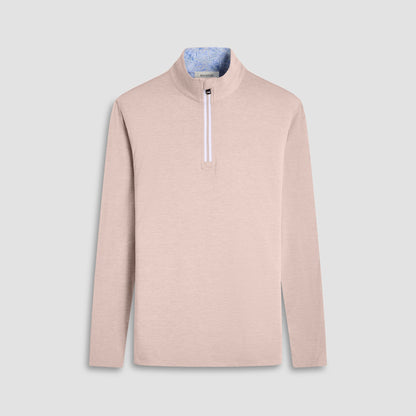 Bugatchi UV50 Performance Quarter-Zip Pullover Sand