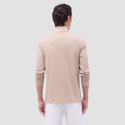 Bugatchi UV50 Performance Quarter-Zip Pullover Sand