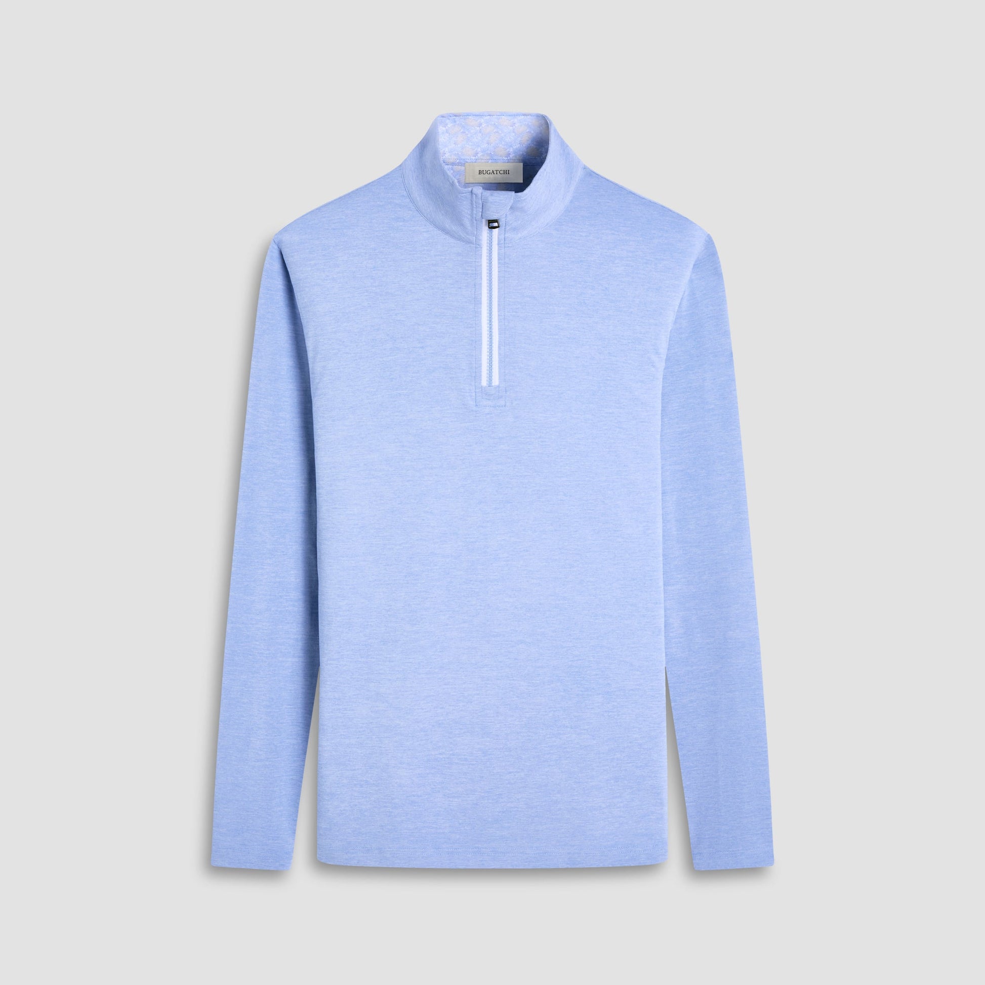 Bugatchi UV50 Performance Quarter-Zip Pullover Sky
