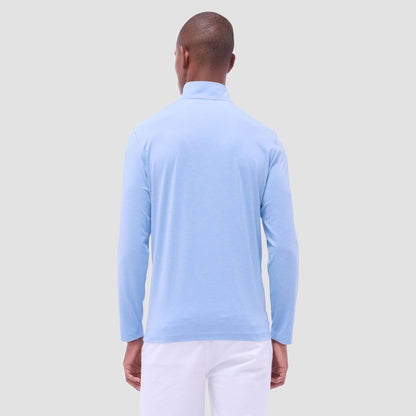 Bugatchi UV50 Performance Quarter-Zip Pullover Sky