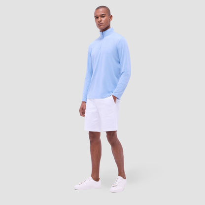 Bugatchi UV50 Performance Quarter-Zip Pullover Sky