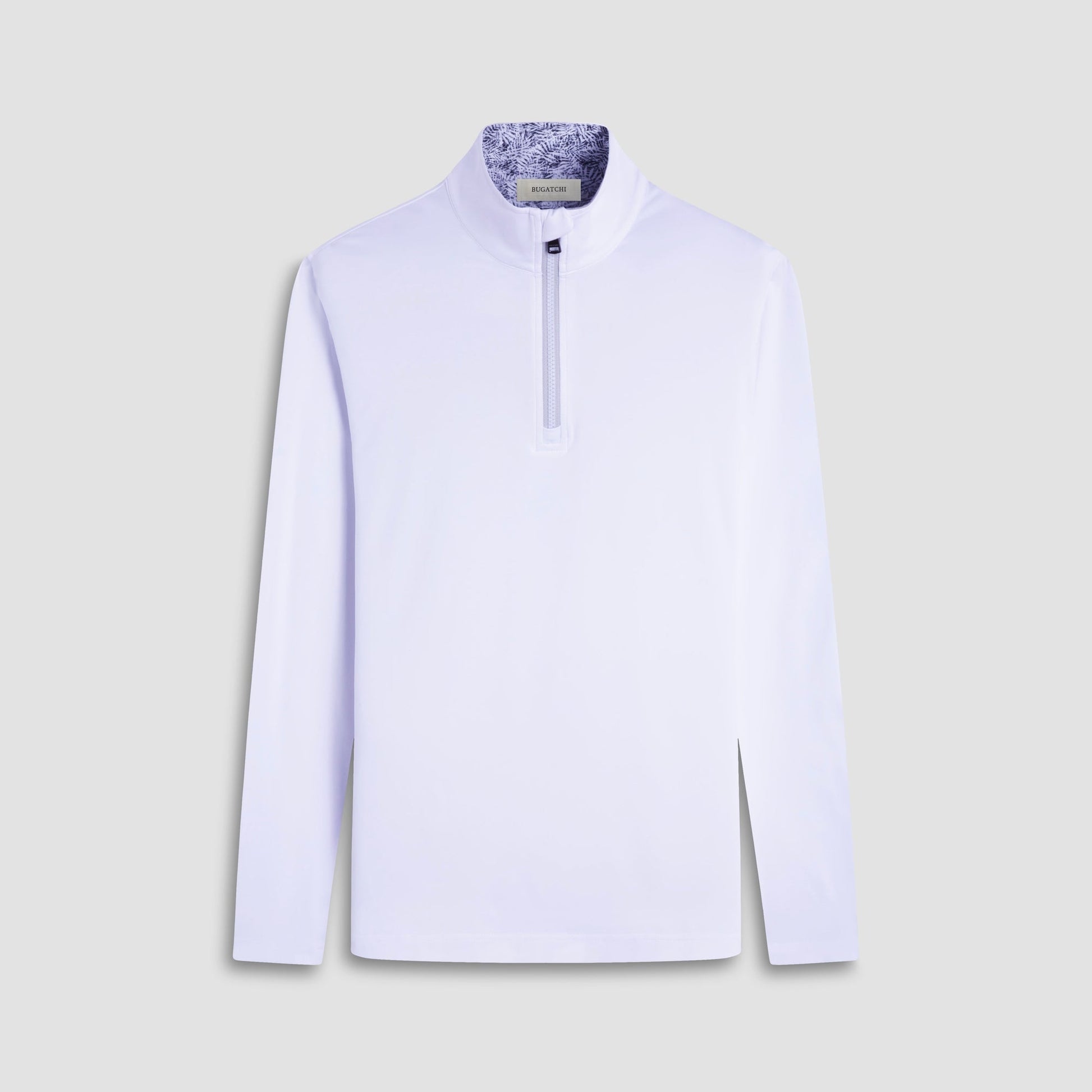 Bugatchi UV50 Performance Quarter-Zip Pullover White