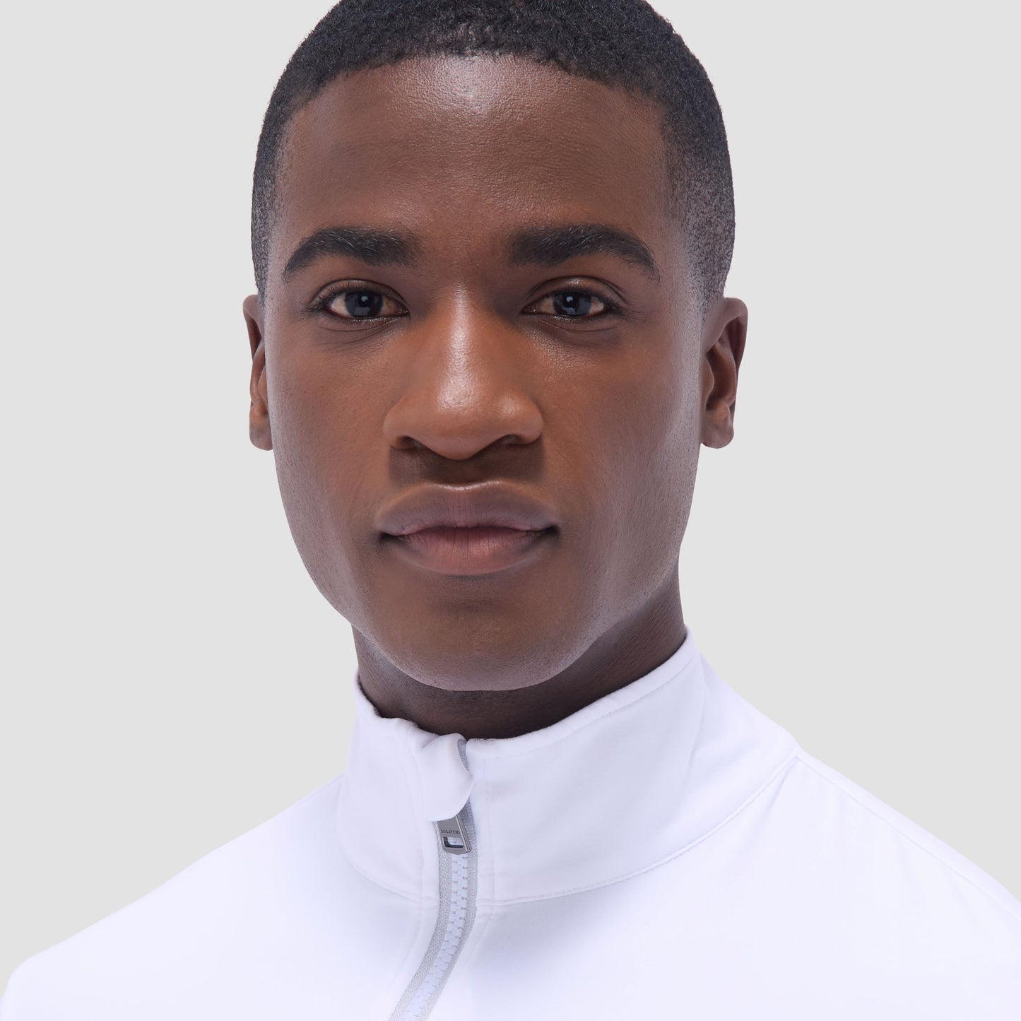 Bugatchi UV50 Performance Quarter-Zip Pullover White