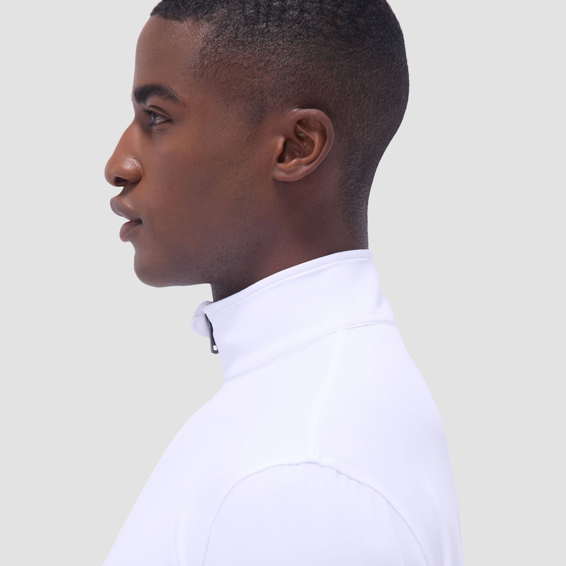Bugatchi UV50 Performance Quarter-Zip Pullover White