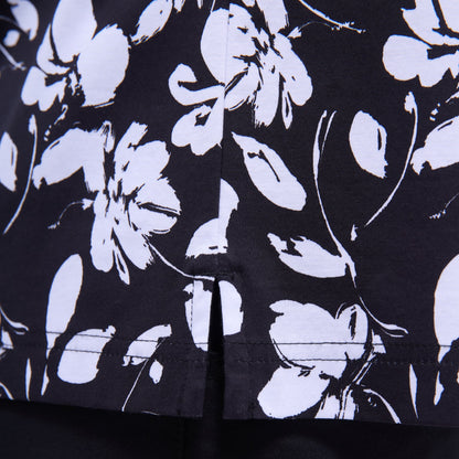 Bugatchi Hendrix Floral Polo Shirt Black