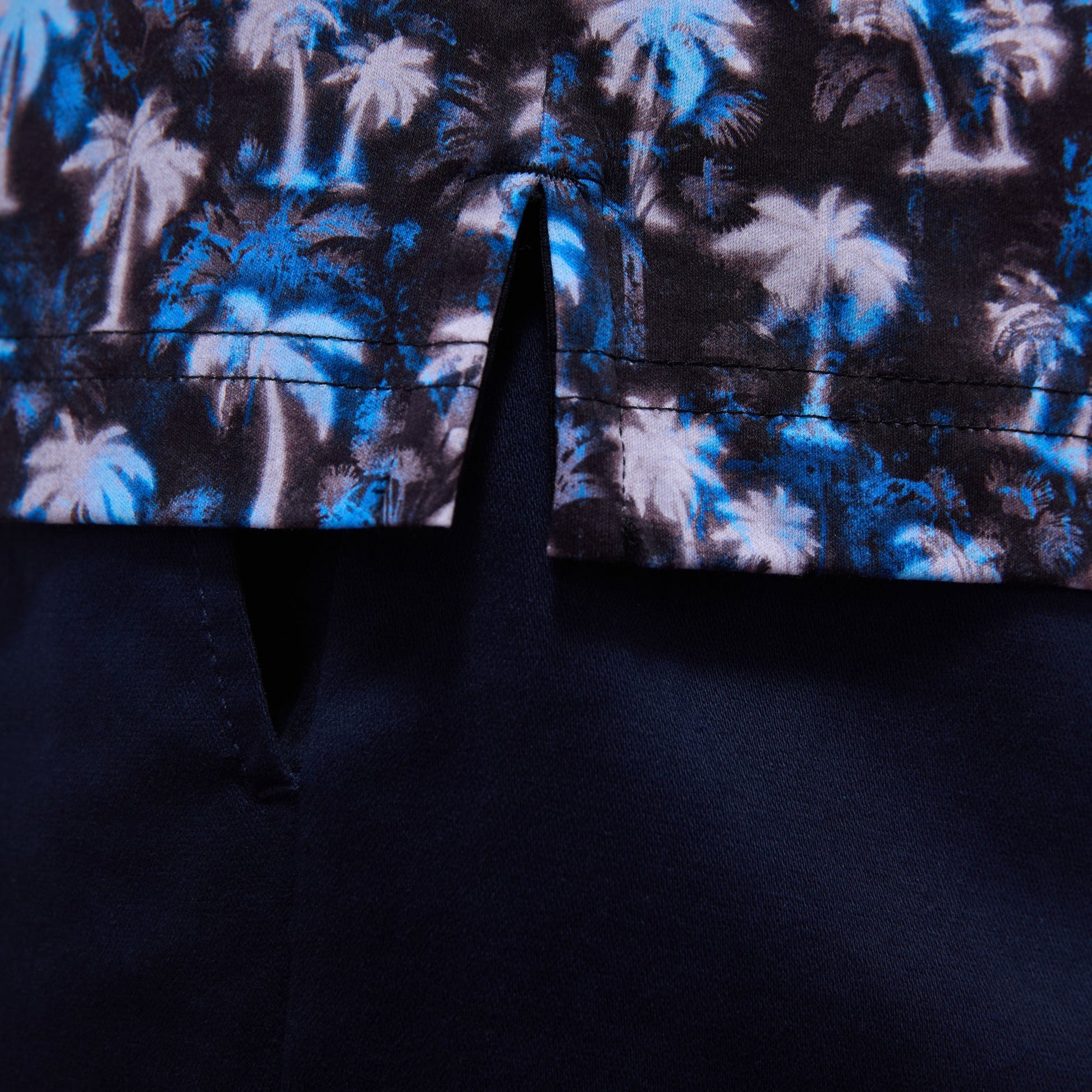 Bugatchi Hendrix Palm Tree Polo Shirt Black