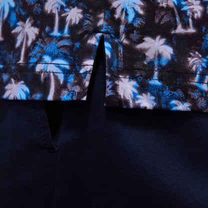 Bugatchi Hendrix Palm Tree Polo Shirt Black
