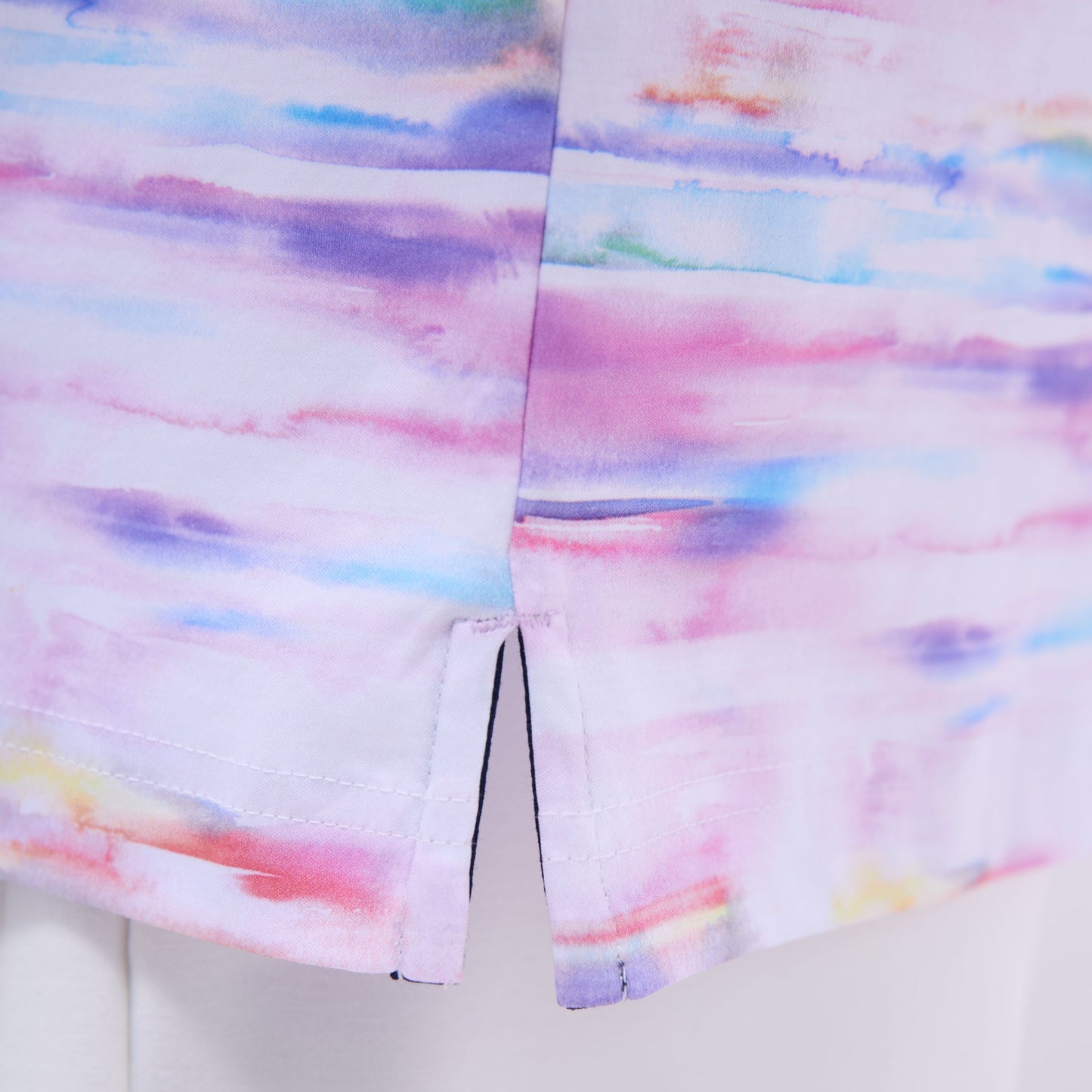 Bugatchi Hendrix Watercolor Abstract Polo Shirt Pink