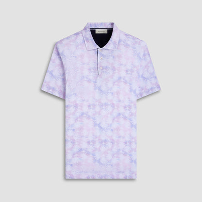 Bugatchi Hendrix Watercolor Palm Tree Polo Shirt Pink