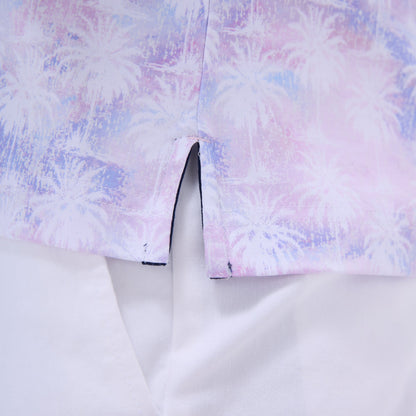 Bugatchi Hendrix Watercolor Palm Tree Polo Shirt Pink