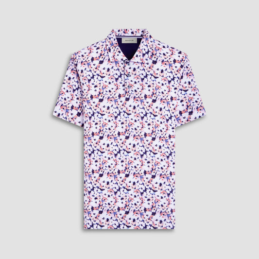 Bugatchi Hendrix Floral Polo Shirt Navy