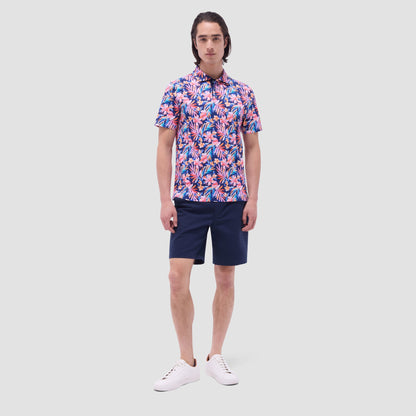 Bugatchi Hendrix Floral Polo Shirt Navy