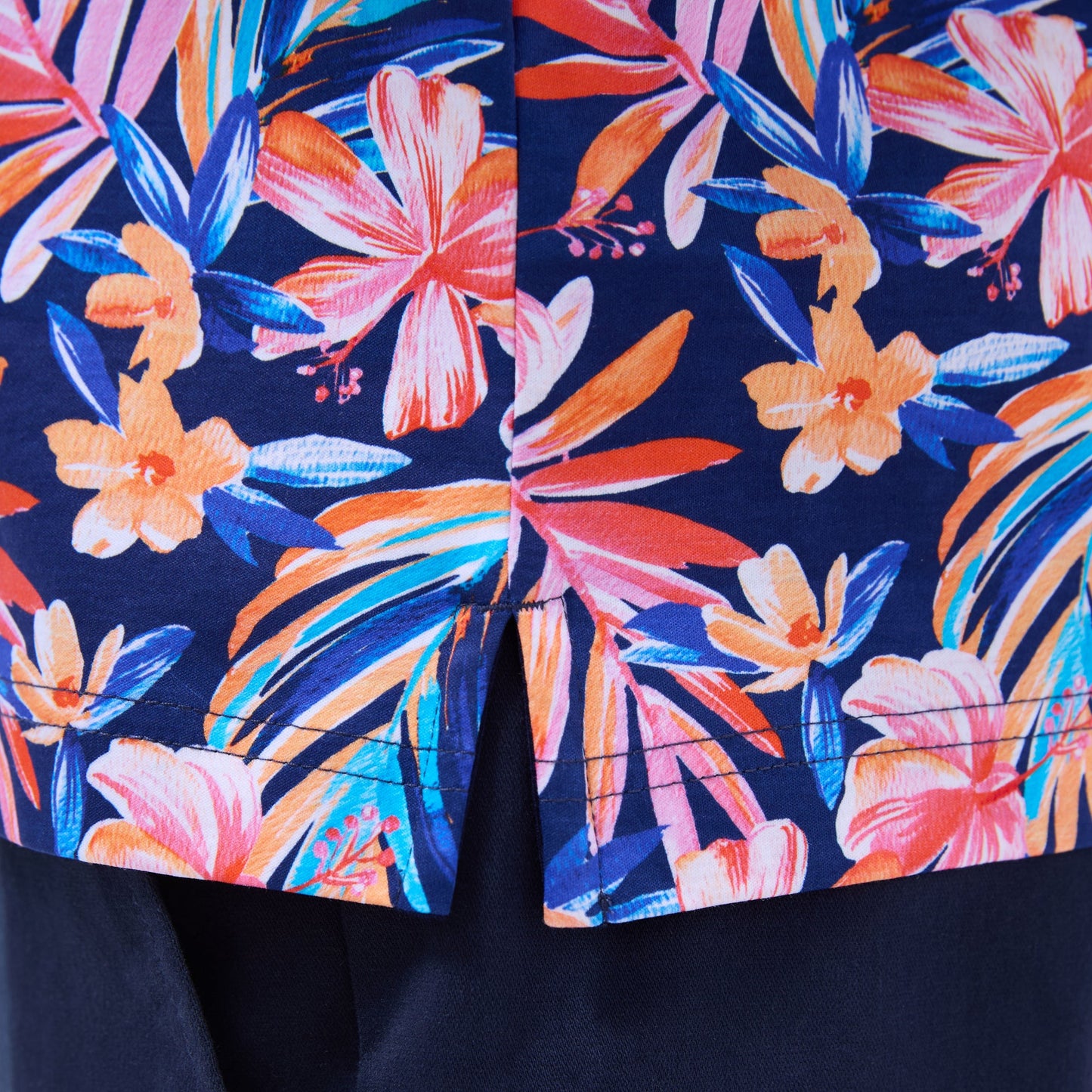 Bugatchi Hendrix Floral Polo Shirt Navy