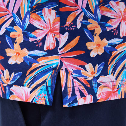 Bugatchi Hendrix Floral Polo Shirt Navy
