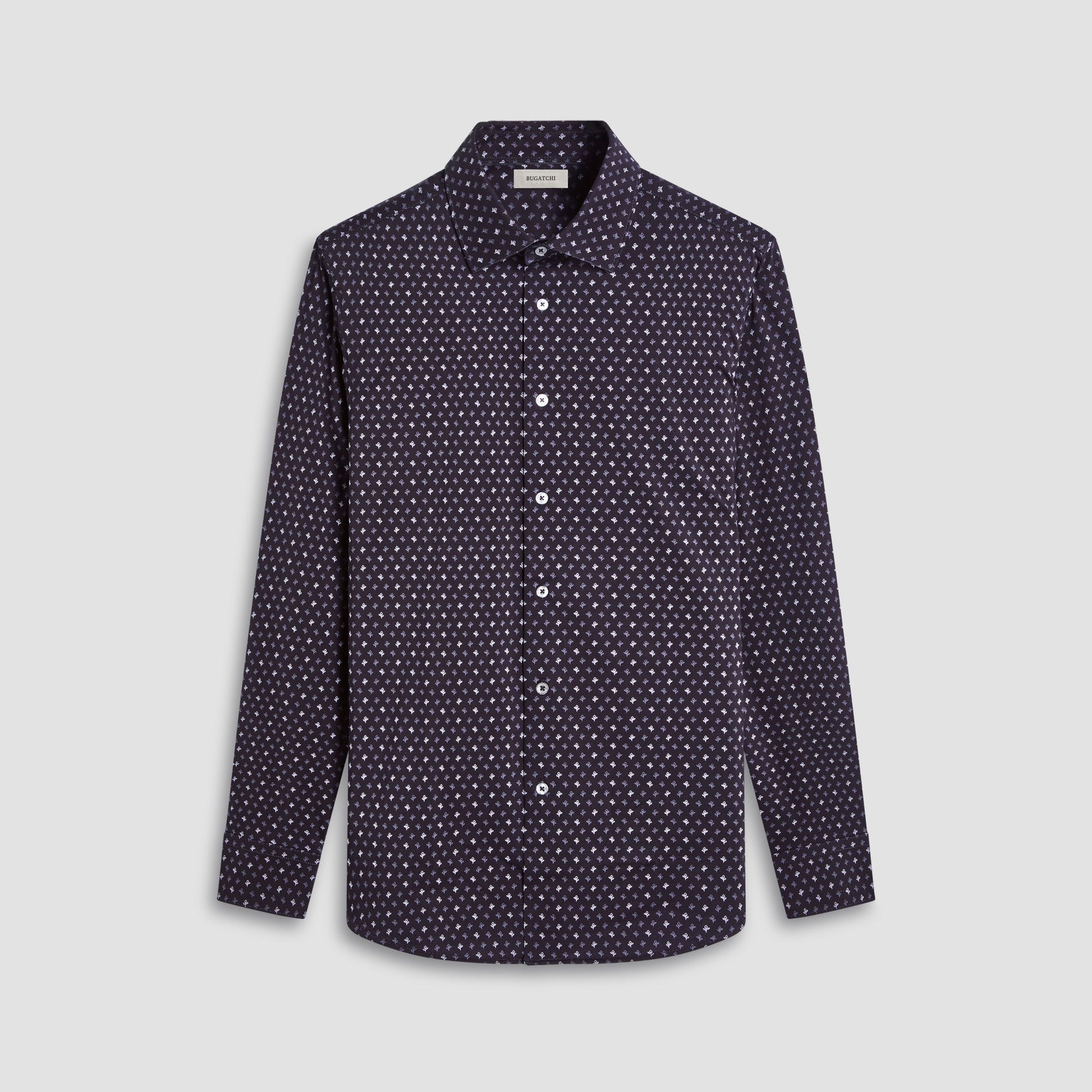 Bugatchi James Floral OoohCotton® Shirt Black