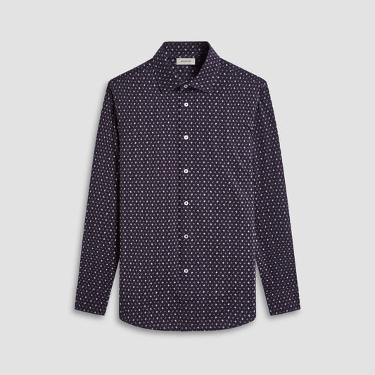 Bugatchi James Floral OoohCotton® Shirt Black