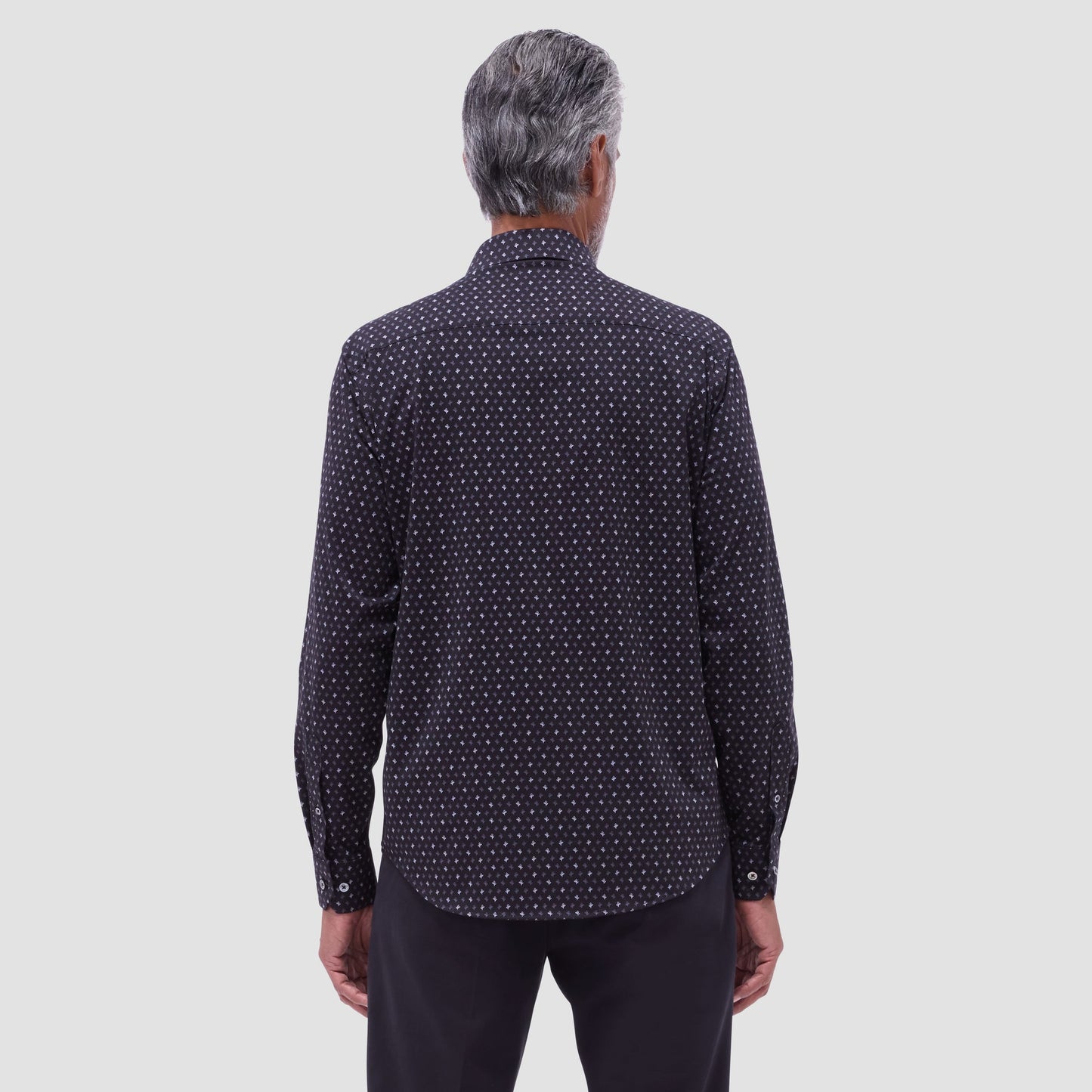 Bugatchi James Floral OoohCotton® Shirt Black