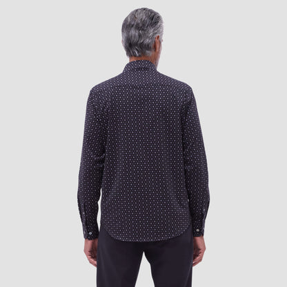 Bugatchi James Floral OoohCotton® Shirt Black