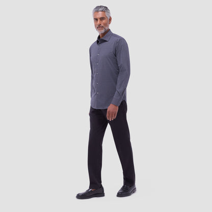 Bugatchi James Geometric Hexagon OoohCotton® Shirt Black