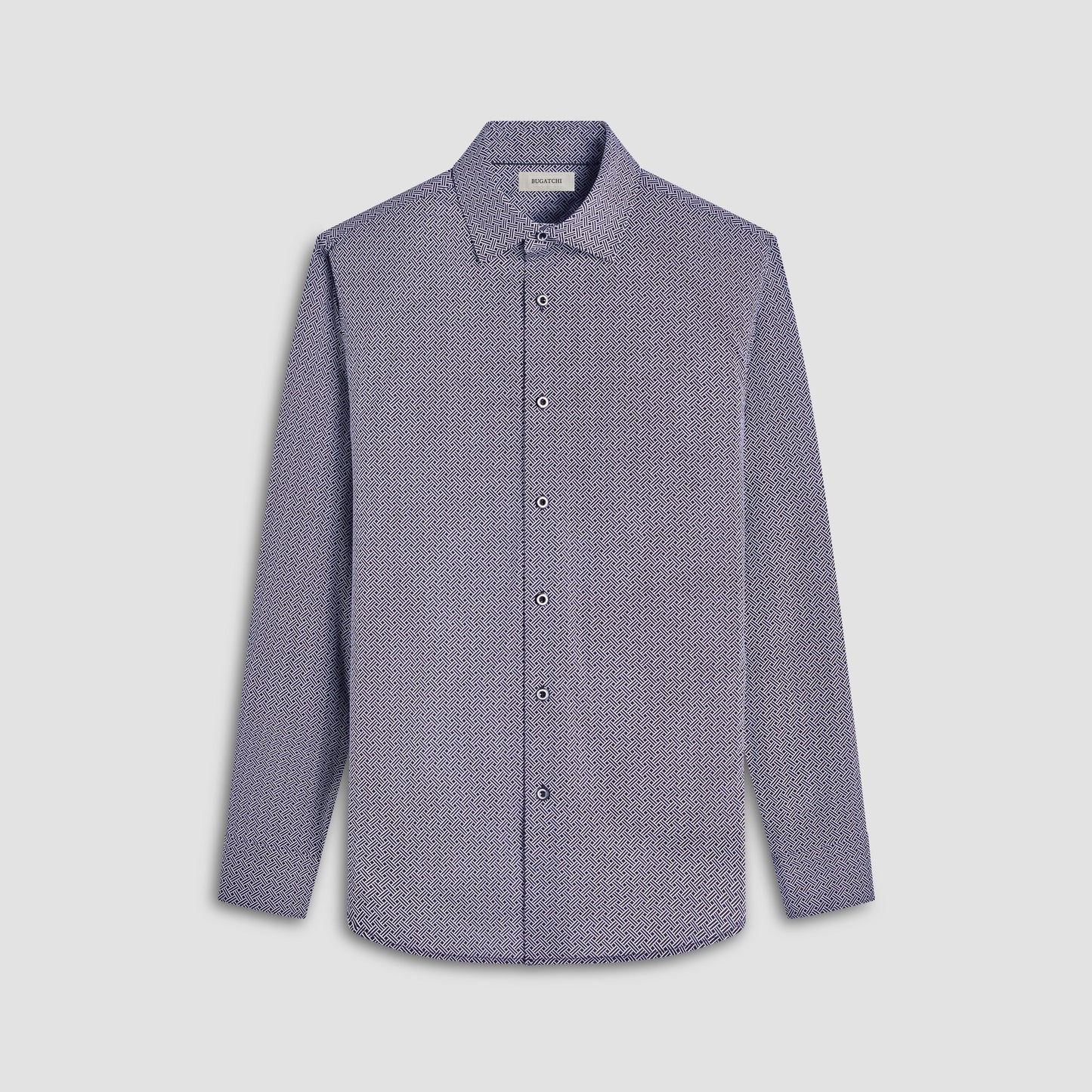 Bugatchi James Basketweave OoohCotton® Shirt Black