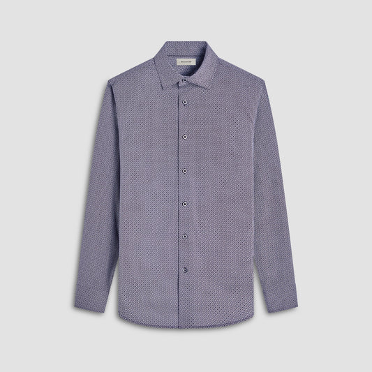 Bugatchi James Basketweave OoohCotton® Shirt Black