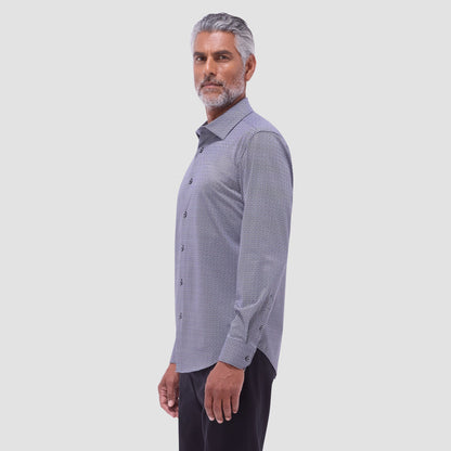 Bugatchi James Basketweave OoohCotton® Shirt Black