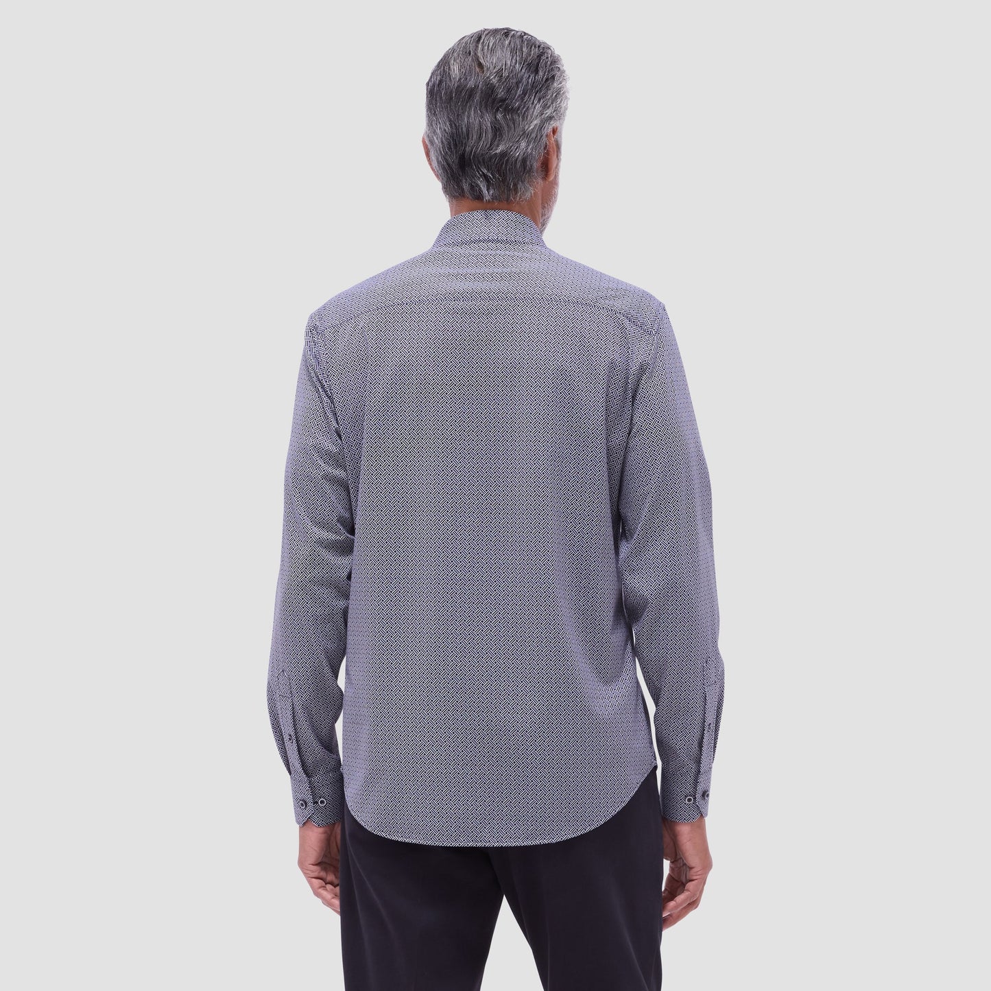 Bugatchi James Basketweave OoohCotton® Shirt Black
