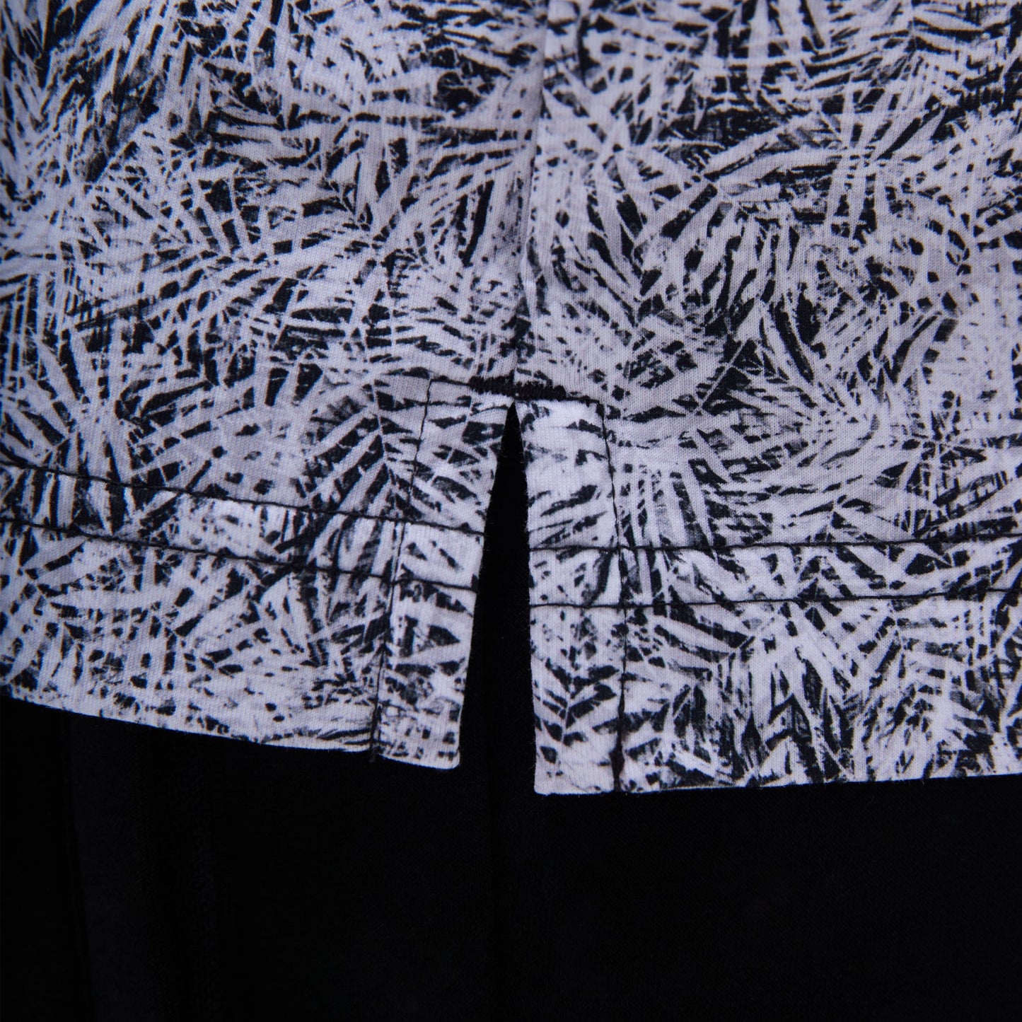 Bugatchi Victor Leaf Print OoohCotton® Polo Shirt Black