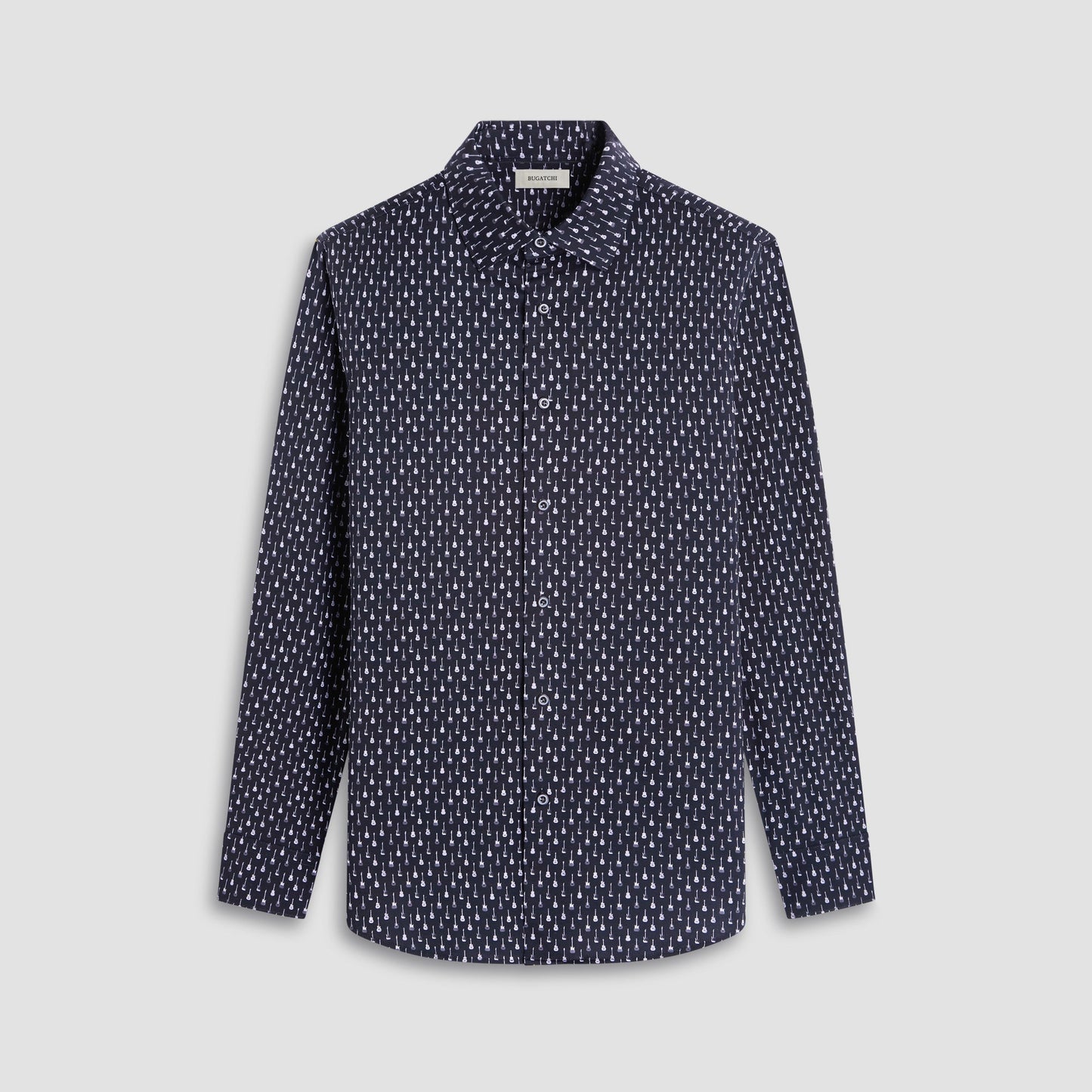 Bugatchi James Guitar OoohCotton® Shirt Black