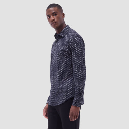 Bugatchi James Guitar OoohCotton® Shirt Black