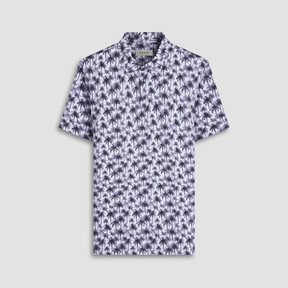 Bugatchi Victor Palm Tree OoohCotton® Polo Shirt Zinc