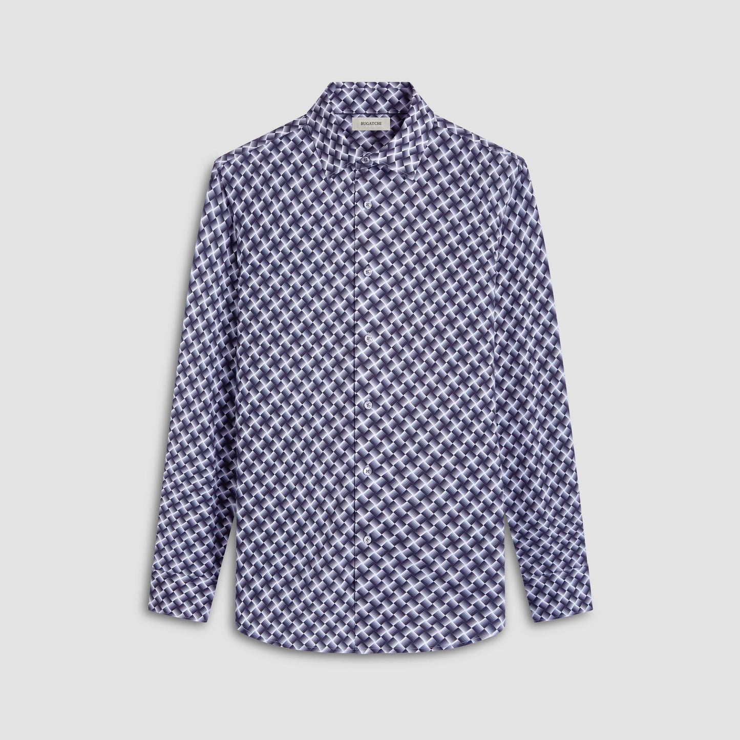 Bugatchi James Basketweave OoohCotton® Shirt Black