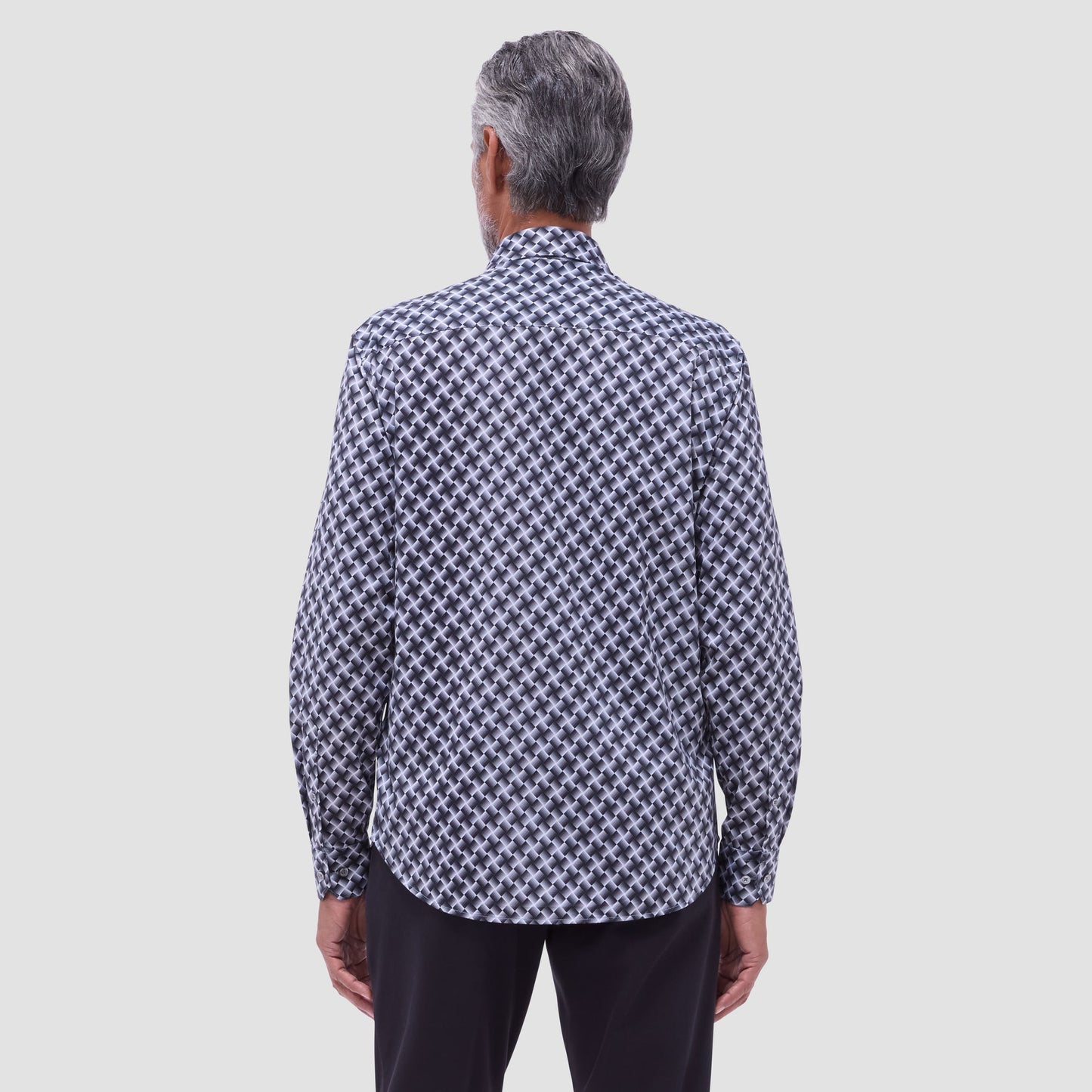 Bugatchi James Basketweave OoohCotton® Shirt Black