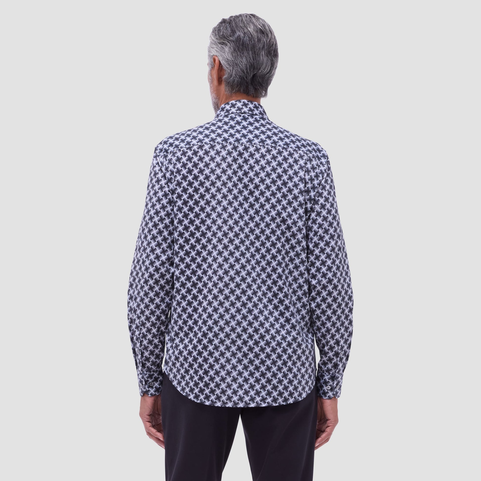 Bugatchi James Basketweave OoohCotton® Shirt Black