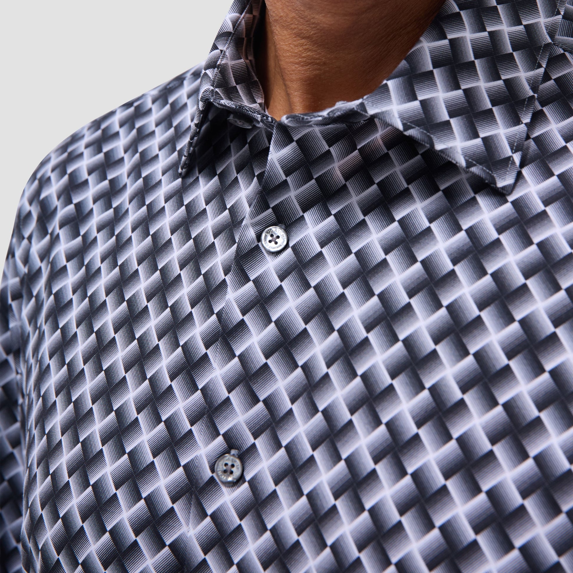 Bugatchi James Basketweave OoohCotton® Shirt Black