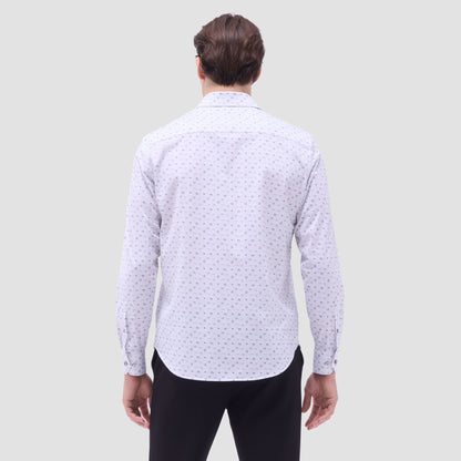 Bugatchi James Whiskey OoohCotton® Shirt Platinum