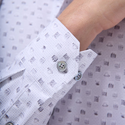 Bugatchi James Whiskey OoohCotton® Shirt Platinum