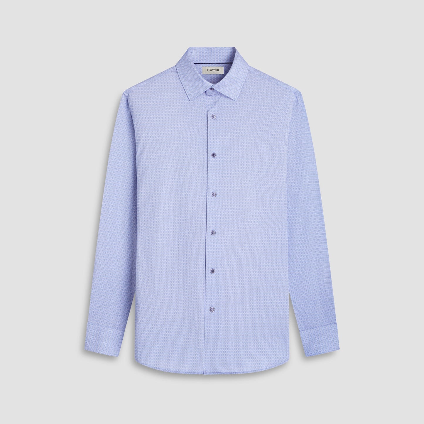 Bugatchi James Geometric OoohCotton® Shirt Air Blue