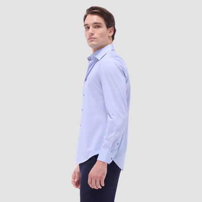 Bugatchi James Geometric OoohCotton® Shirt Air Blue