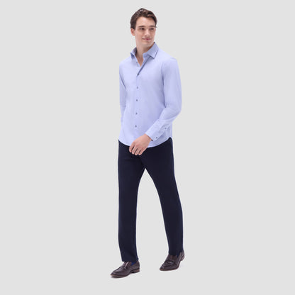 Bugatchi James Geometric OoohCotton® Shirt Air Blue