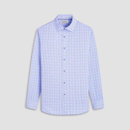 Bugatchi James Abstract OoohCotton® Shirt Classic Blue
