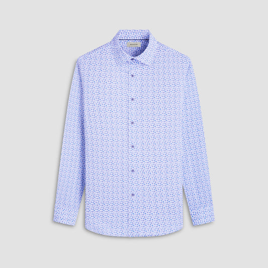 Bugatchi James Abstract OoohCotton® Shirt Classic Blue