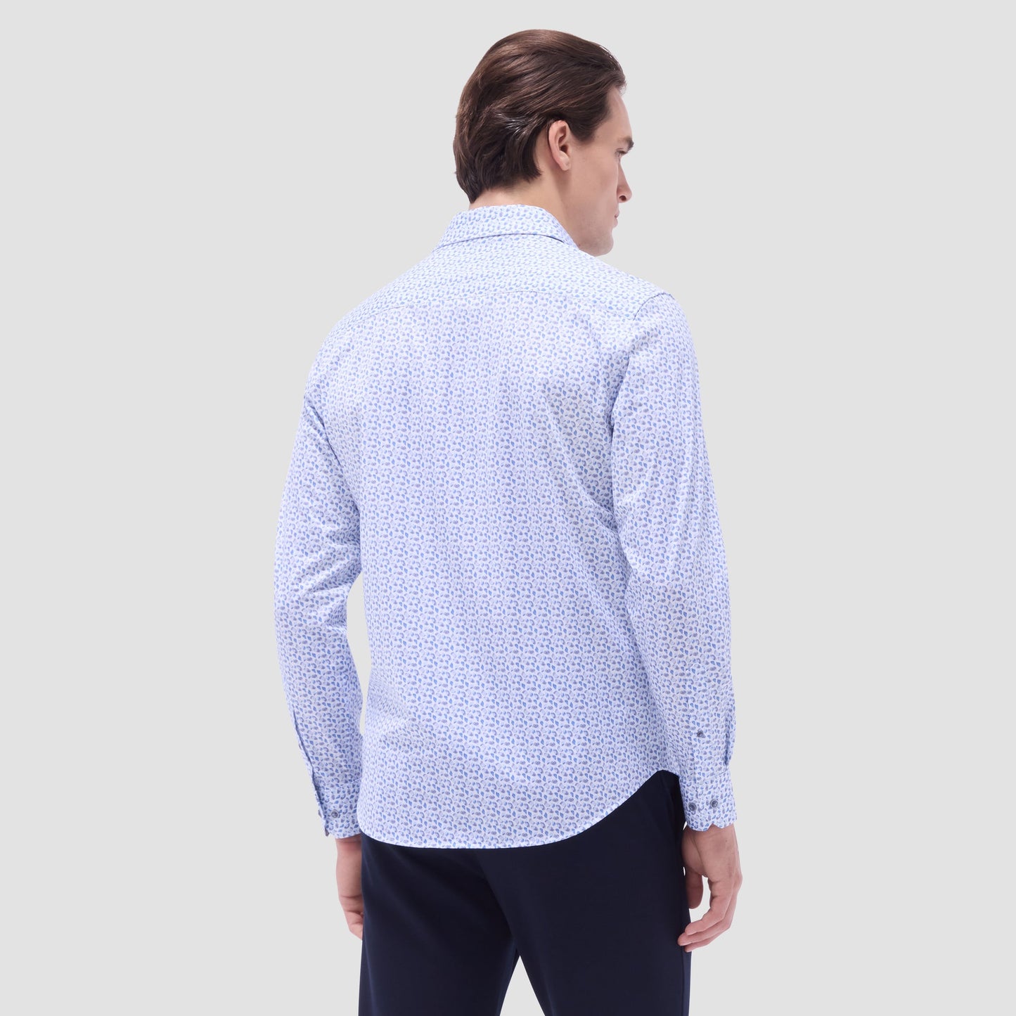 Bugatchi James Abstract OoohCotton® Shirt Classic Blue