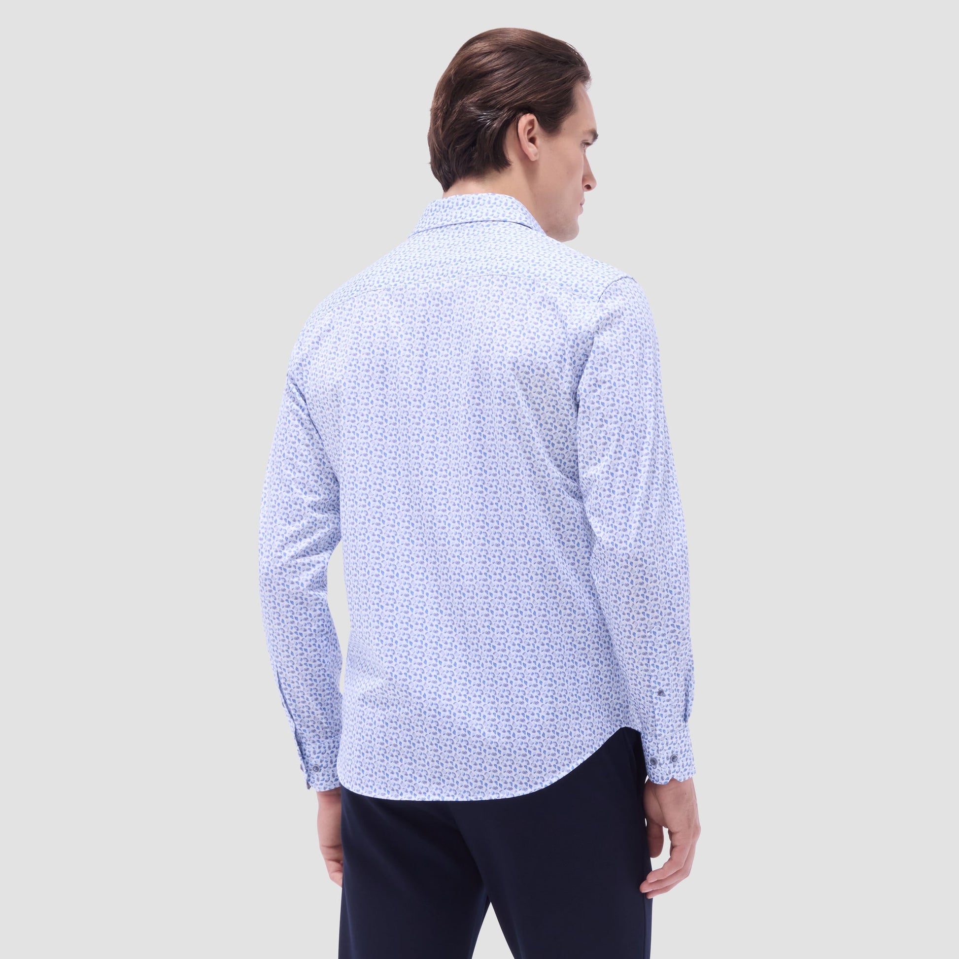 Bugatchi James Abstract OoohCotton® Shirt Classic Blue