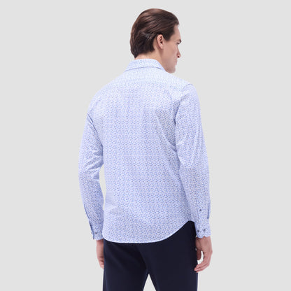Bugatchi James Abstract OoohCotton® Shirt Classic Blue