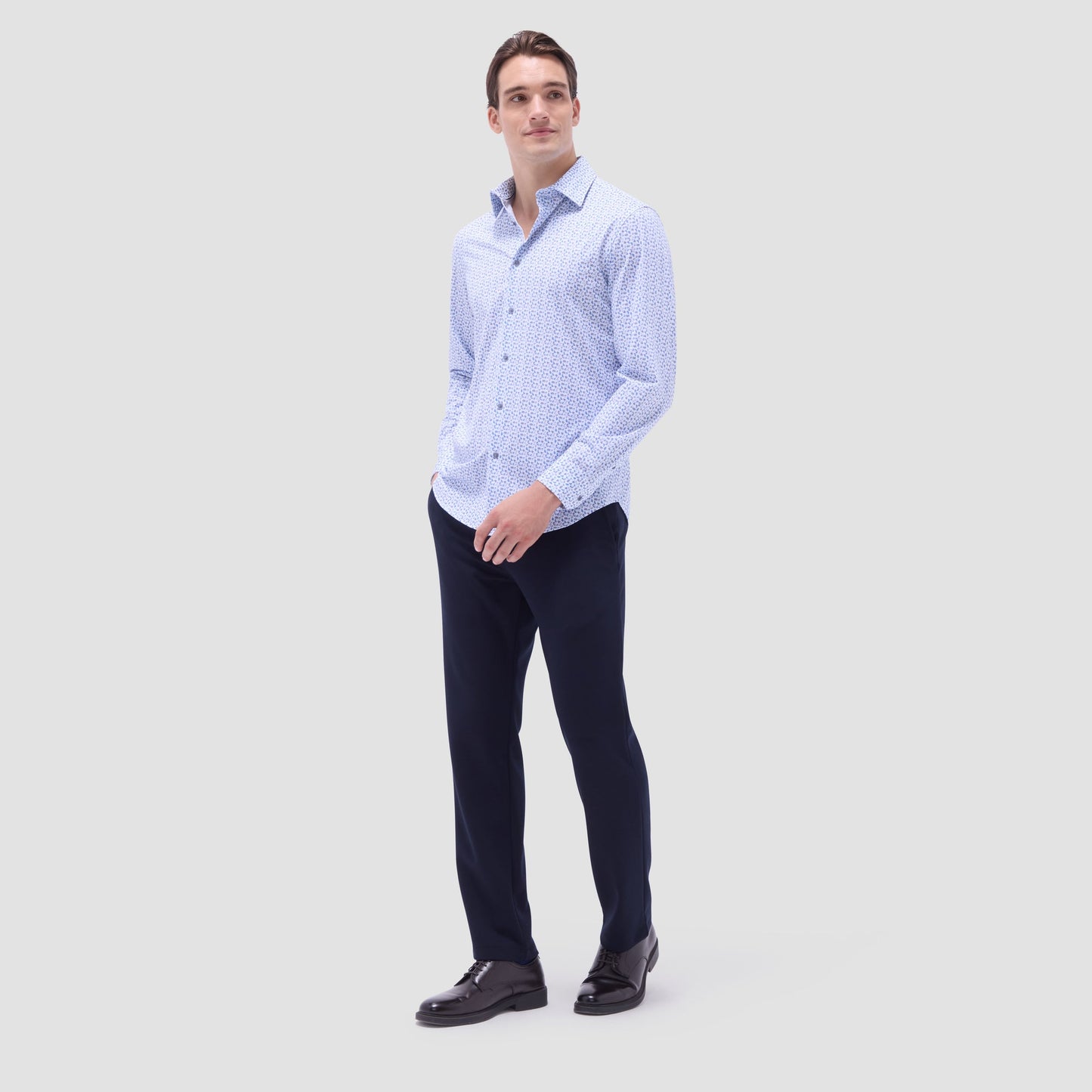 Bugatchi James Abstract OoohCotton® Shirt Classic Blue