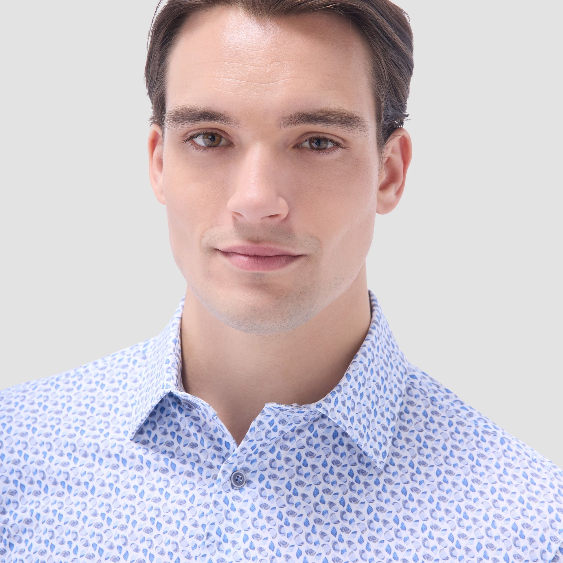Bugatchi James Abstract OoohCotton® Shirt Classic Blue